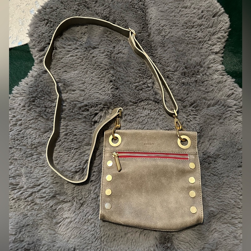 Hammitt Tony Small Crossbody in Pewter/Brushed Gold Red Zip - Picture 13 of 15